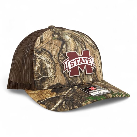 Mississippi State Bulldogs 3D Snapback Trucker Hat- Realtree Edge/ Brown - Picture 1 of 3
